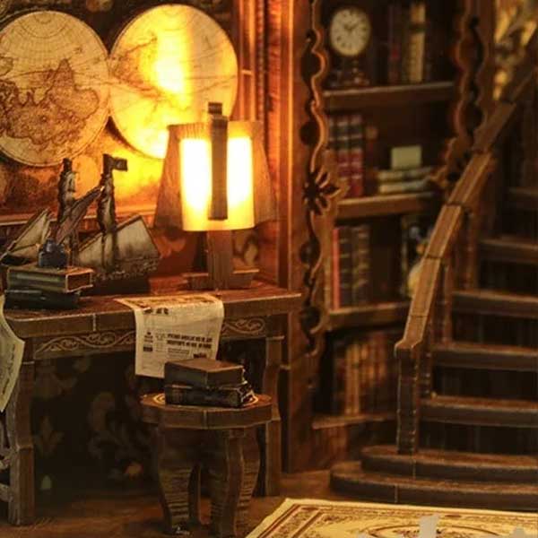 Ancient Book Collection Room Book Nook Miniature Dollhouse_Description_6