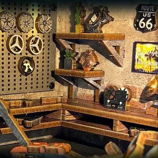 Automotive Workshop Book Nook Miniature Dollhouse_Description_4