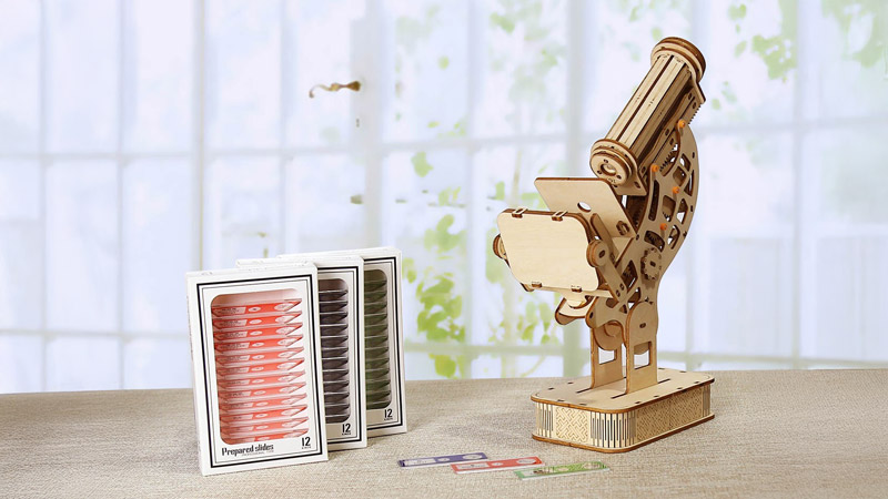 Biological Microscope 3D Wooden Puzzle_Description_1