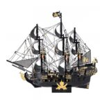 Black Pearl Ship Model 3D Metal Puzzle_3