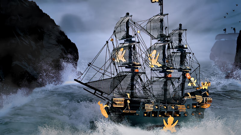 Black Pearl Ship Model 3D Metal Puzzle_Description_1