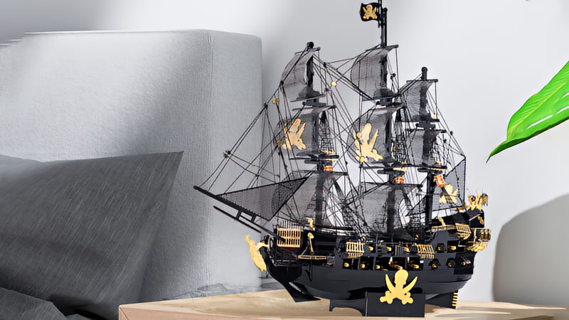Black Pearl Ship Model 3D Metal Puzzle_Description_2