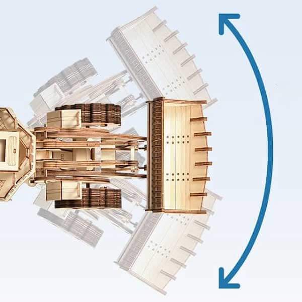 Bulldozer Engineering Vehicle 3D Wooden Puzzle_Description_2