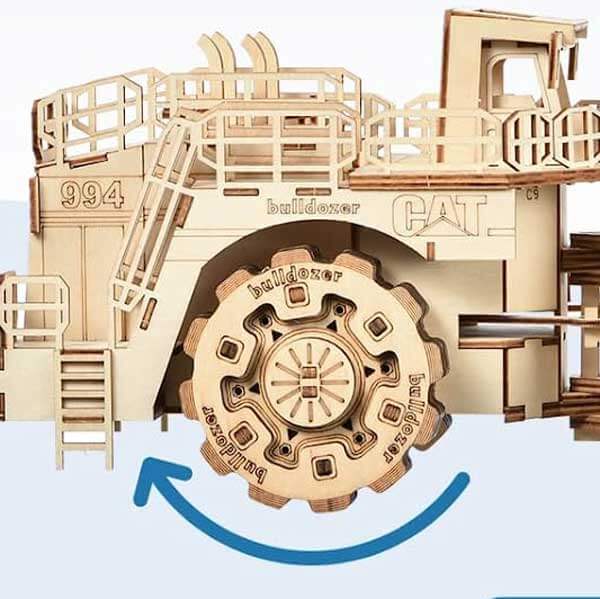 Bulldozer Engineering Vehicle 3D Wooden Puzzle_Description_3