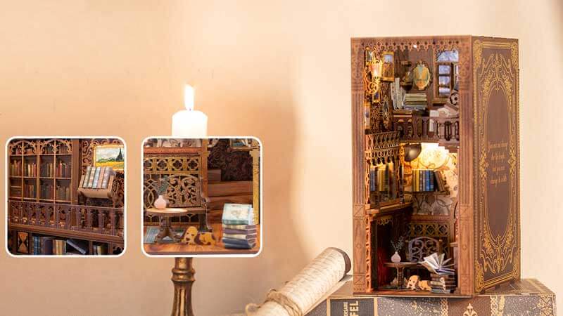 Cindy's Bookstore Book Nook Miniature Dollhouse_Description_1