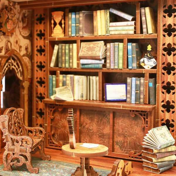 Cindy's Bookstore Book Nook Miniature Dollhouse_Description_3
