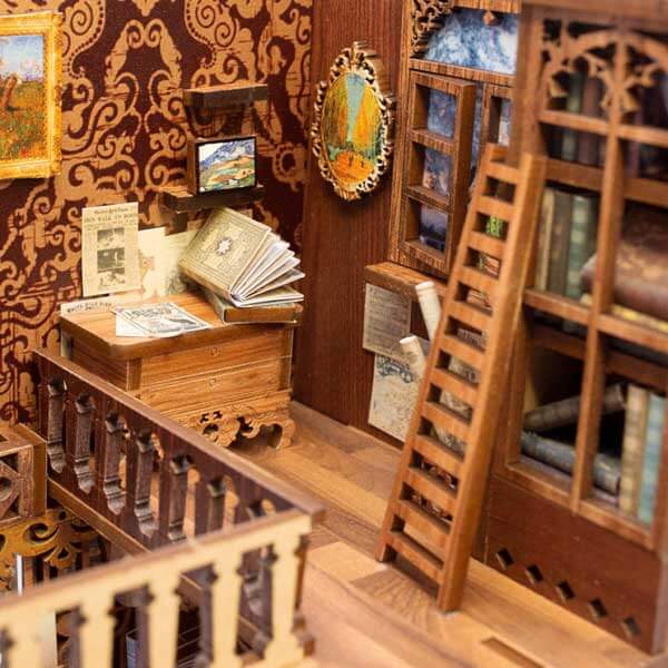 Cindy's Bookstore Book Nook Miniature Dollhouse_Description_6