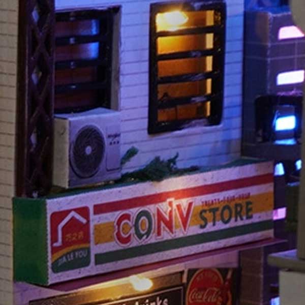 Cyberpunk World Book Nook Miniature Dollhouse_Description_6