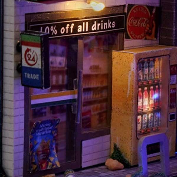 Cyberpunk World Book Nook Miniature Dollhouse_Description_7