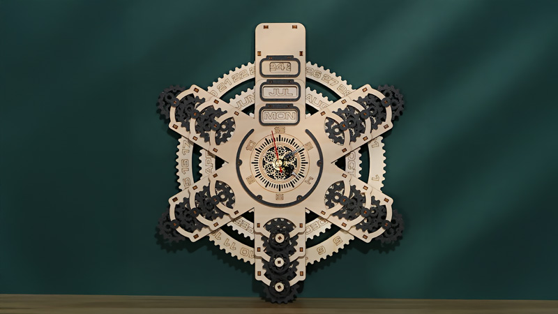 Dioramas Wall Clock 3D Wooden Puzzle_Description_1
