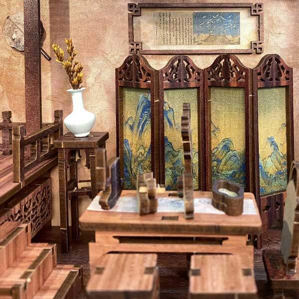 Elegant Party Book Nook Miniature Dollhouse_Description_2