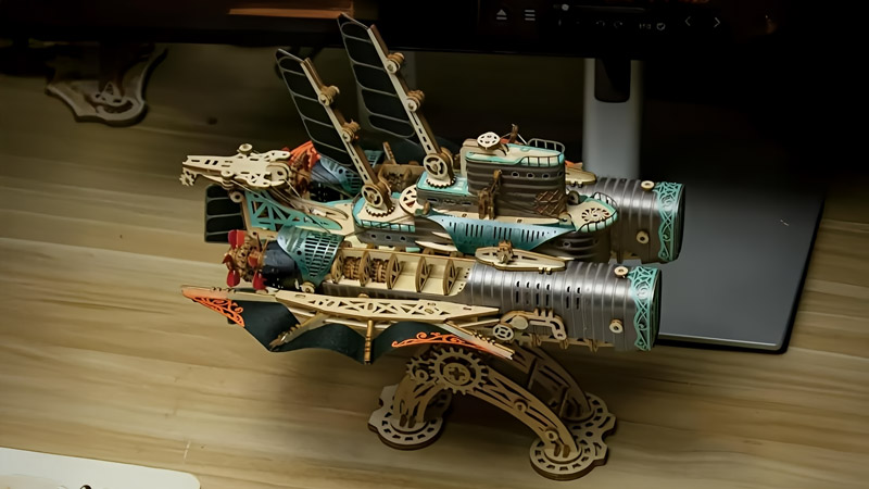 Fantasy Steampunk Submarine 3D Wooden Puzzle_Description_4
