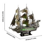 Flying Dutchman Ship 3D Paper Puzzle_4