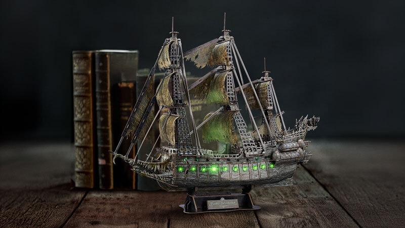 Flying Dutchman Ship 3D Paper Puzzle_Description_1