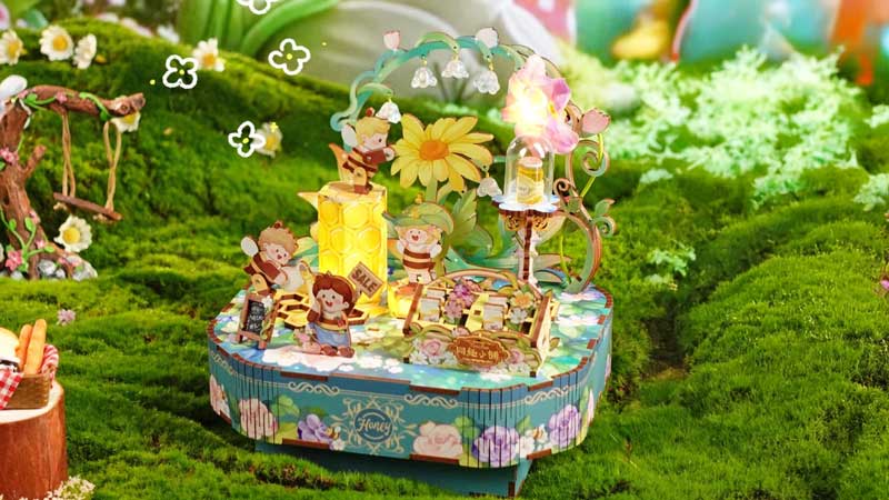 Garden Time Music Box 3D Wooden Puzzle_Description_1