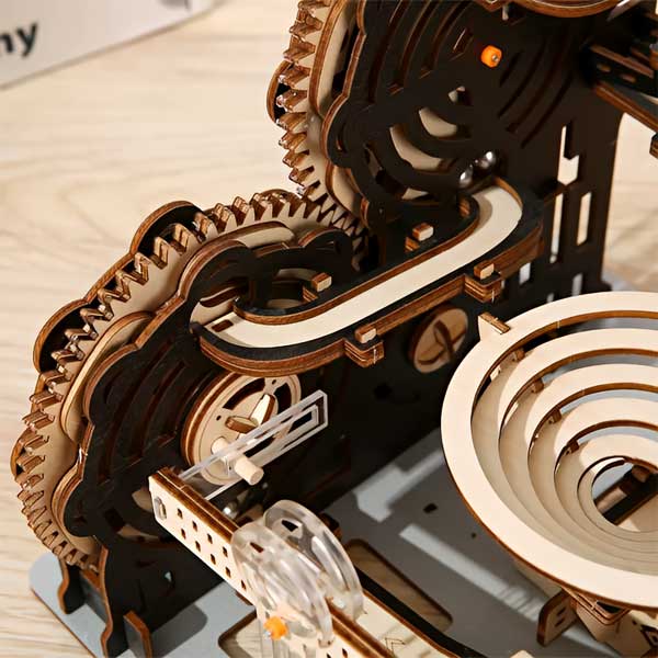 Gear-Powered Electric Marble Run 3D Wooden Puzzle_Description_2