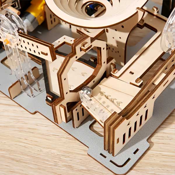 Gear-Powered Electric Marble Run 3D Wooden Puzzle_Description_3