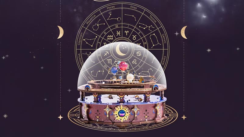 Glowing Planisphere Music Box 3D Wooden Puzzle_Description_1