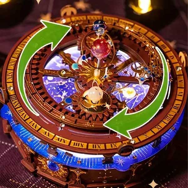 Glowing Planisphere Music Box 3D Wooden Puzzle_Description_3