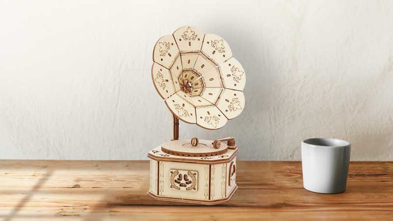 Gramophone Music Box 3D Wooden Puzzle_Description_1