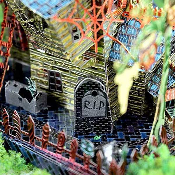 Halloween Vampire House 3D Metal Puzzle_Description_4