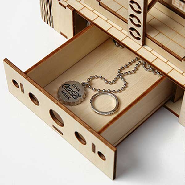 Hand cranked Ferris Wheel Music Box 3D Wooden Puzzle_Description_3