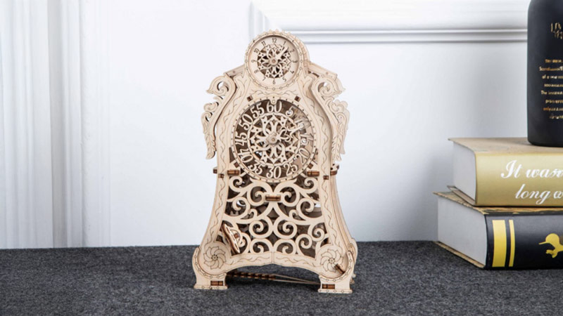 Mechanical Gear Clock 3D Wooden Puzzle_Description_1