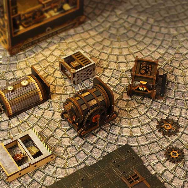 Mechanical Rhythm Book Nook Miniature Dollhouse_Description_2