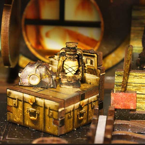 Mechanical Rhythm Book Nook Miniature Dollhouse_Description_6
