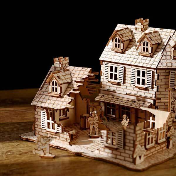 Postwar City Ruins 3D Wooden Puzzle_Description_2