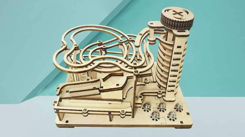 Rotary Elevator Marble Run 3D Wooden Puzzle_Description_1