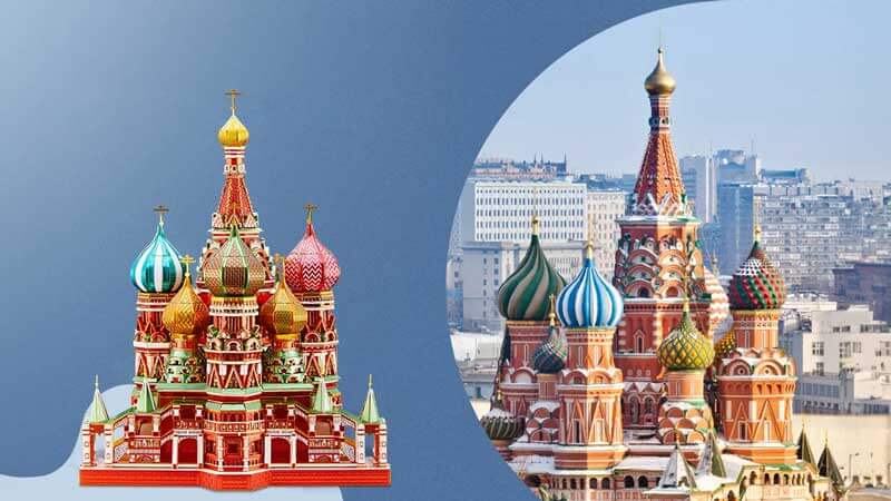 Saint Basil's Cathedral 3D Metal Puzzle_Description_1