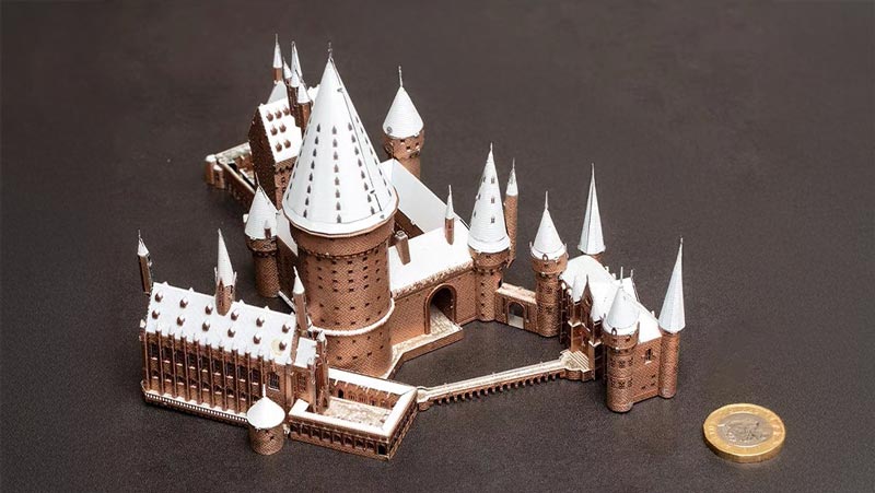 Snowy Hogwarts 3D Metal Puzzle_Description_2