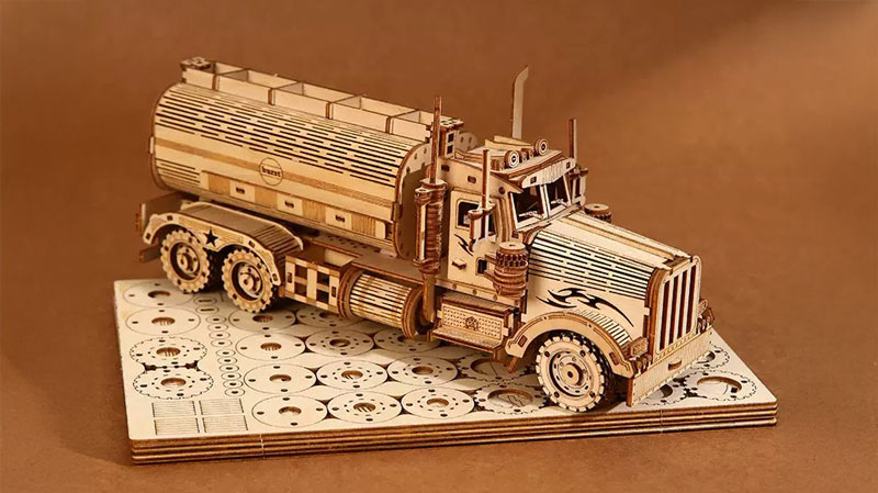 Tanker Truck Model 3D Wooden Puzzle_Description_2