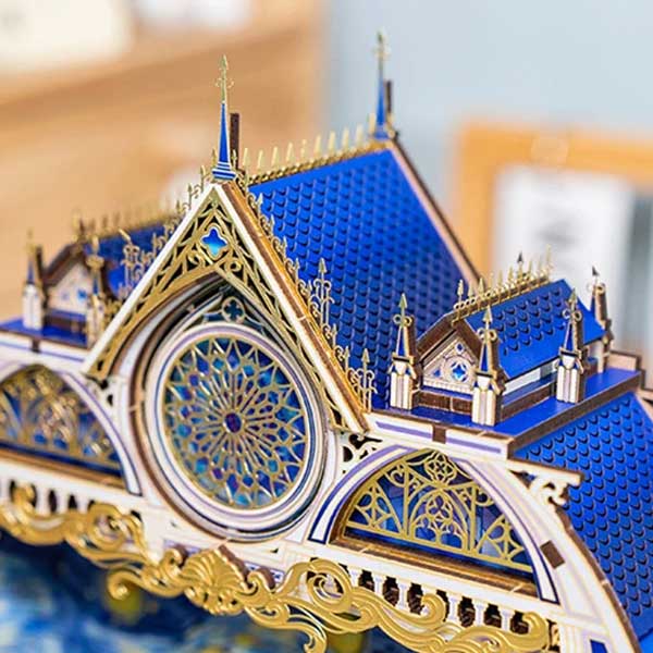Van Gogh's Starry Night Rotating 3D Wooden Puzzle_Description_3