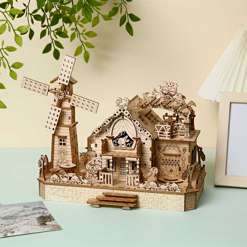 Animal Hut 3D Wooden Puzzle With Music Box